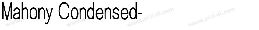 Mahony Condensed字体转换
